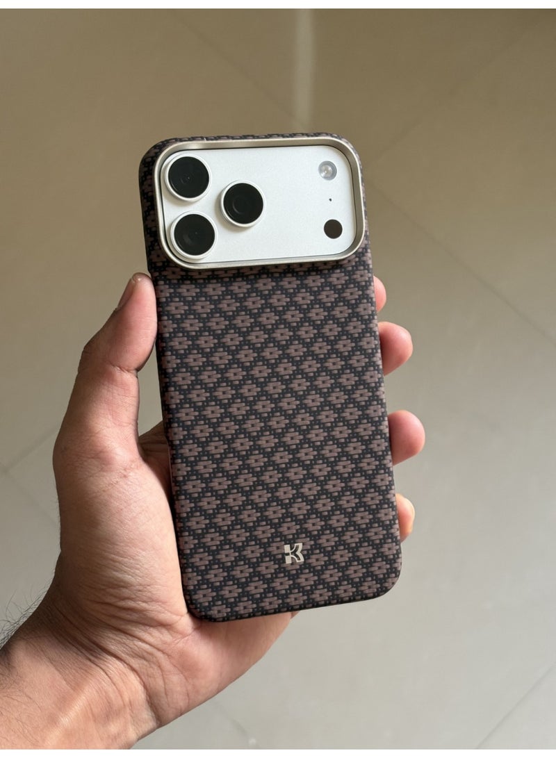 بينكس جراب Benks Armorgrid المميز لهاتف iPhone 17 Pro Max، متوافق مع زر التحكم بالكاميرا، ومتوافق مع MagSafe، جراب حماية عسكري مصنوع من ألياف كيفلر من دوبونت - Image 4